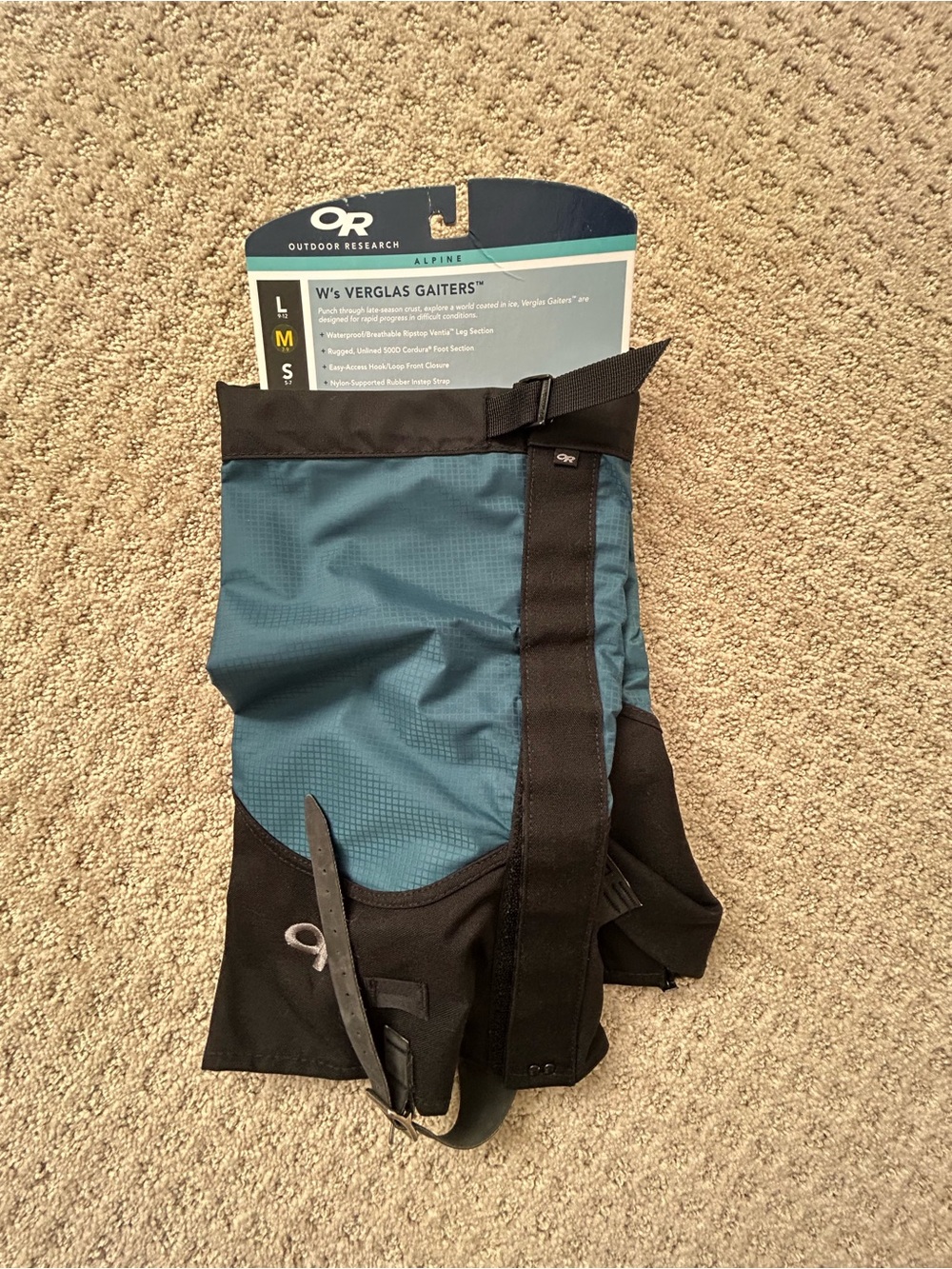 Outdoor Research Teal and Black Women's Gaiters